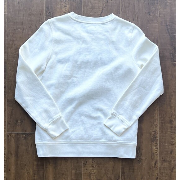 L.L. Bean White 1912 Crewneck Logo Script Pullover Sweatshirt Camp Womens Small - Picture 3 of 6
